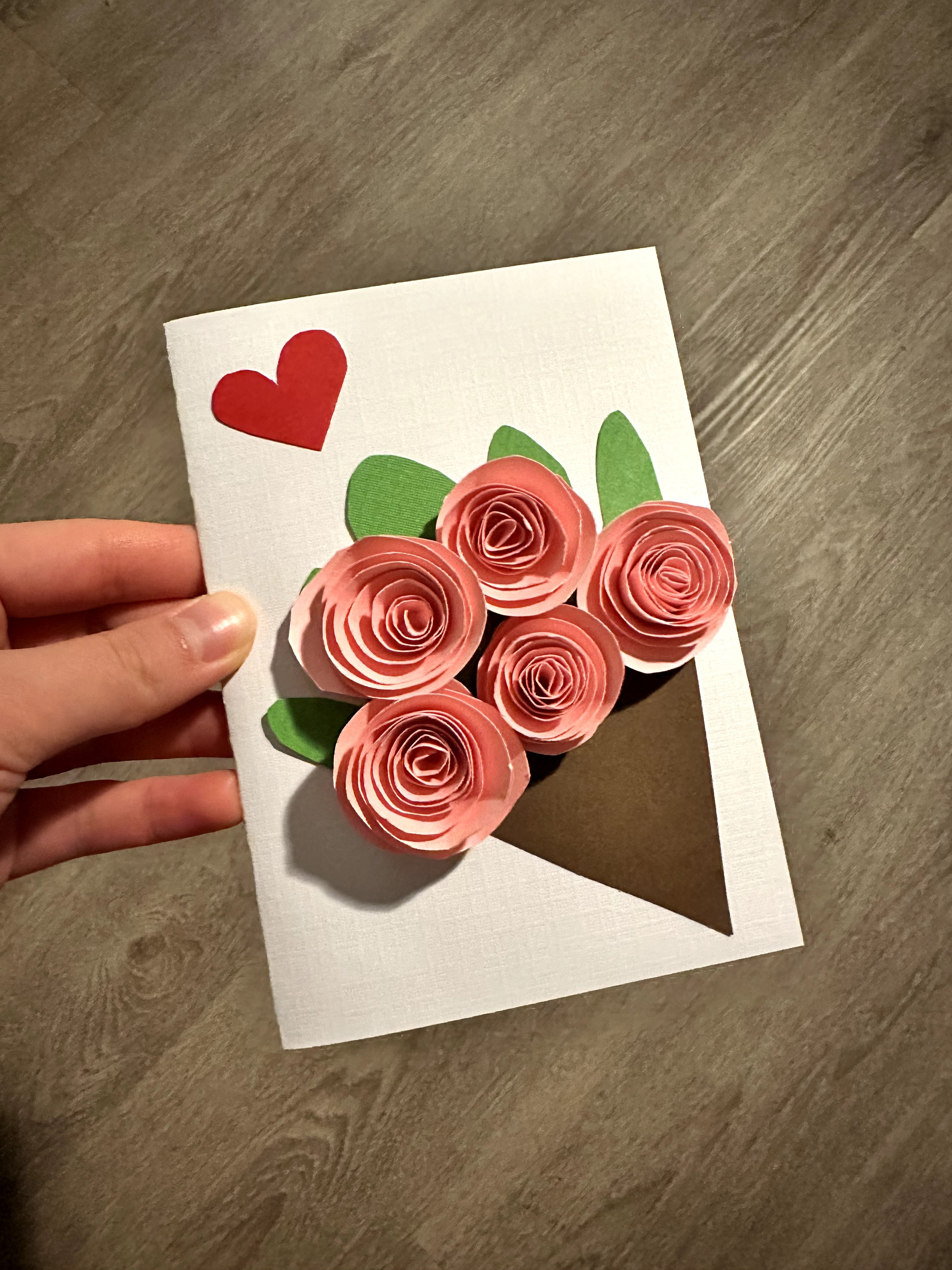 3D Rose Card